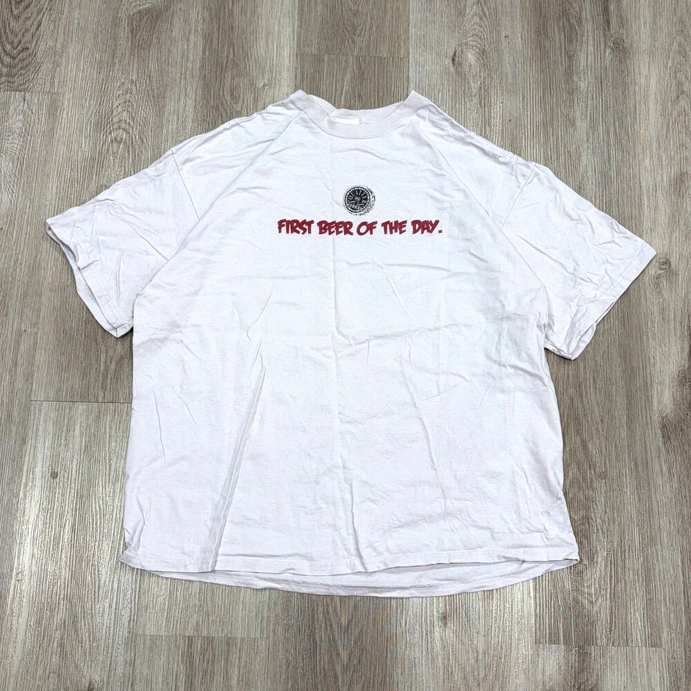 RARE 00s Radio From Hell Red As Hell Ale Promo Tee T-Shirt Men's Size XXL